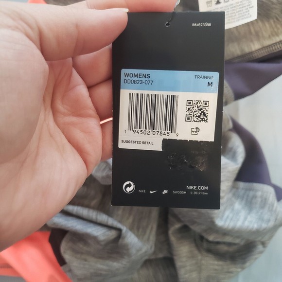 Nike Pants Women's Medium Multi Color One Color-Blocked Heathered 7/8 Leggings - Picture 11 of 11